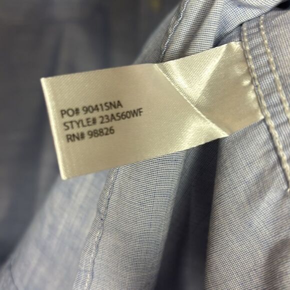 U.S. Polo Assn. Blue White Pin Stripes Full Button Up Collared Shirt Size 4XLT - Picture 8 of 11